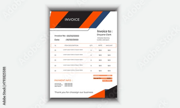 Obraz  invoice template