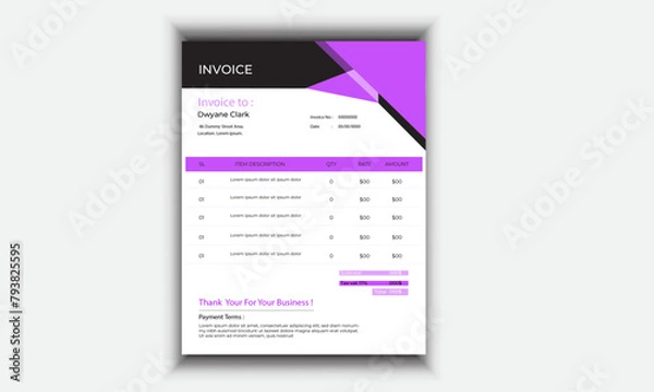 Obraz  invoice template