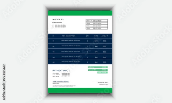 Obraz  invoice template