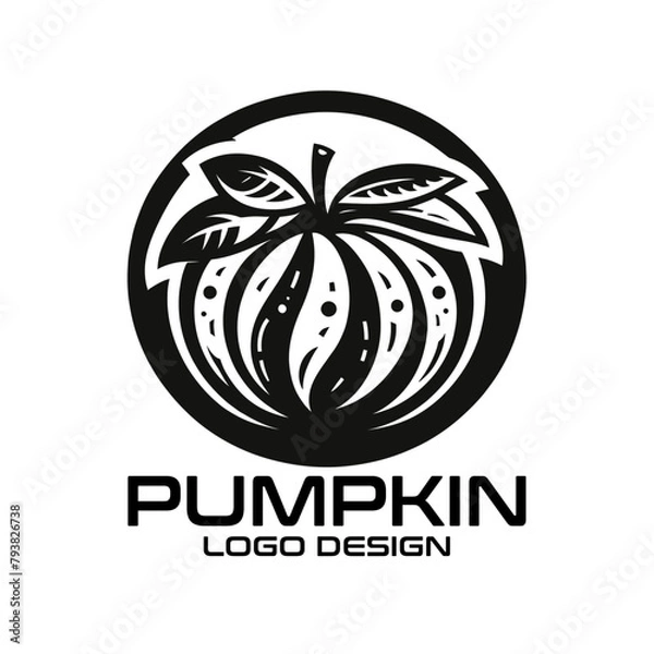 Fototapeta Pumpkin Vector Logo Design