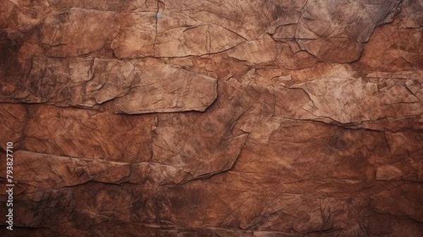 Fototapeta Brown rock texture. Rough mountain surface. Abstract stone granite background.