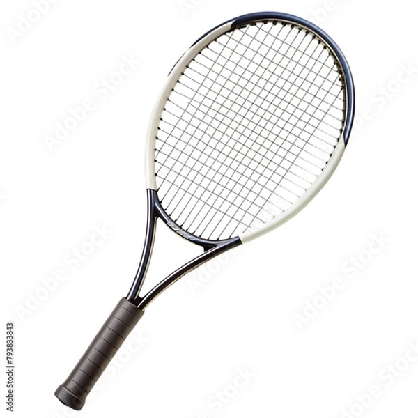 Fototapeta Tennis racket isolated on a white background 3d render