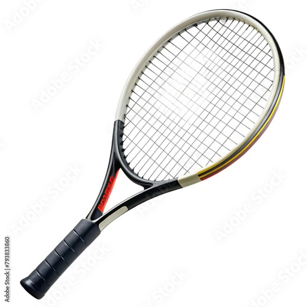 Fototapeta Tennis racket isolated on a white background 3d render