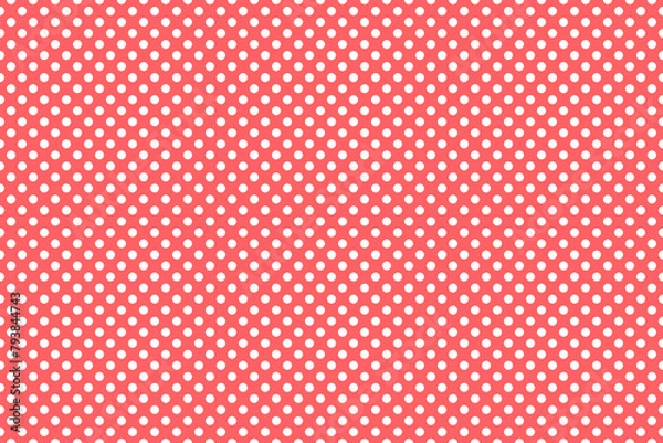 Fototapeta pink seamless pattern with white dots