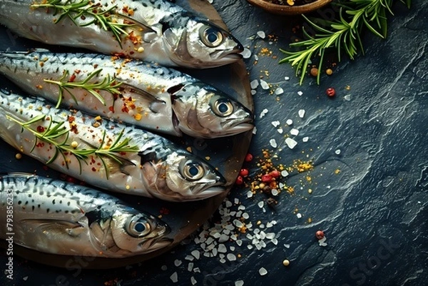 Obraz Structured Order and Visual Flow: Whole Sardines