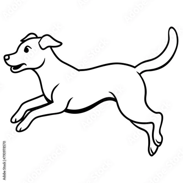 Obraz jumping dog vector illustration