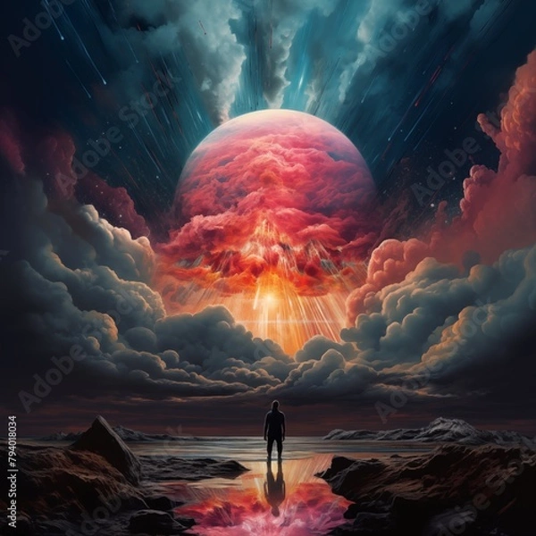 Fototapeta the man alone