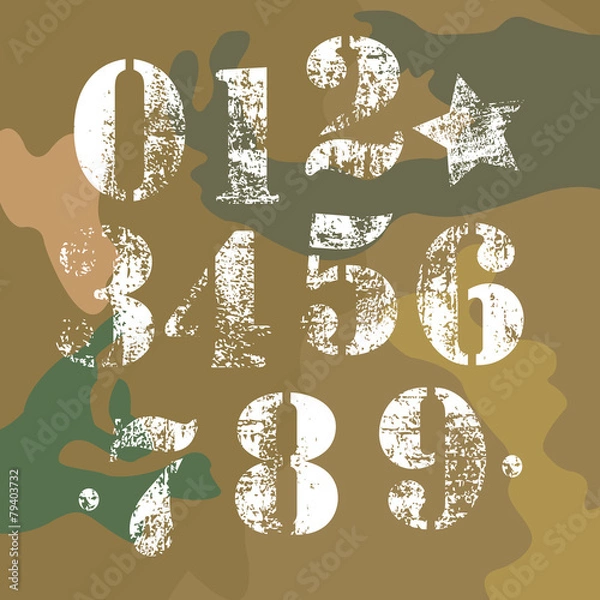 Fototapeta Army numbers