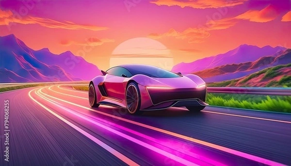 Obraz Electric sports car