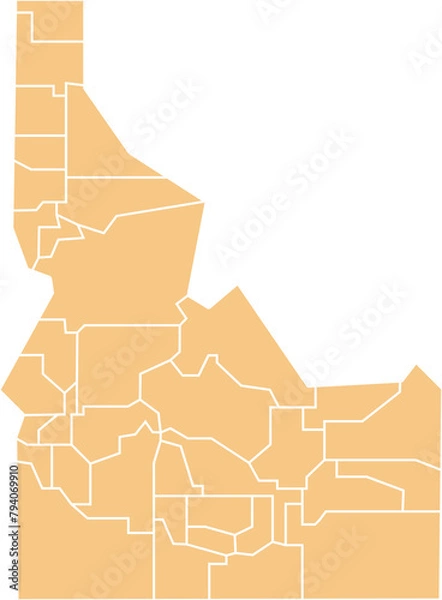 Obraz outline drawing of idaho state map.