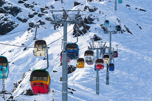 Fototapeta ski resort 