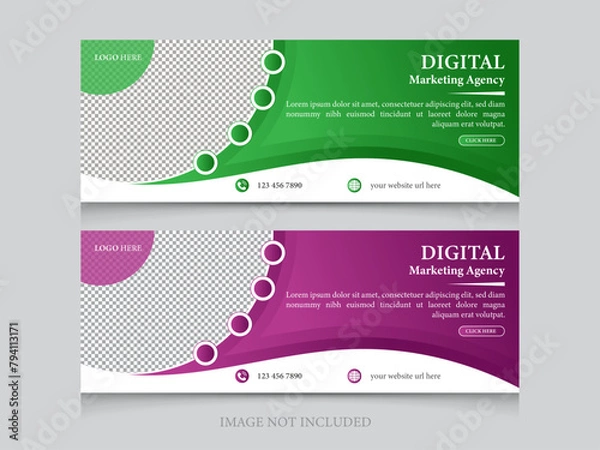 Obraz Facebook Cover Design Template.