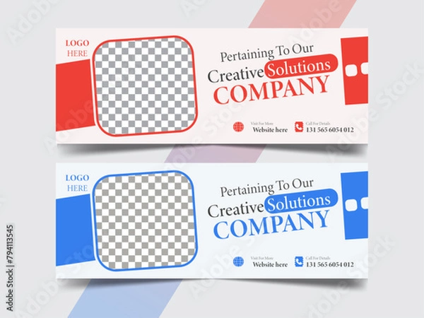 Obraz creative solution Facebook cover design.