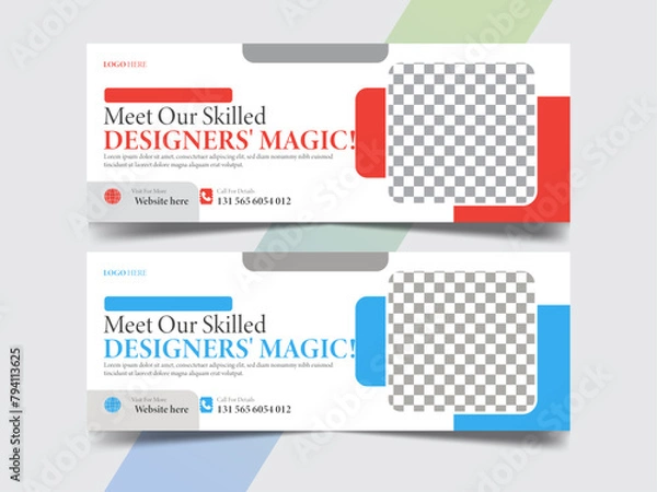 Obraz New creative solution Facebook cover design.