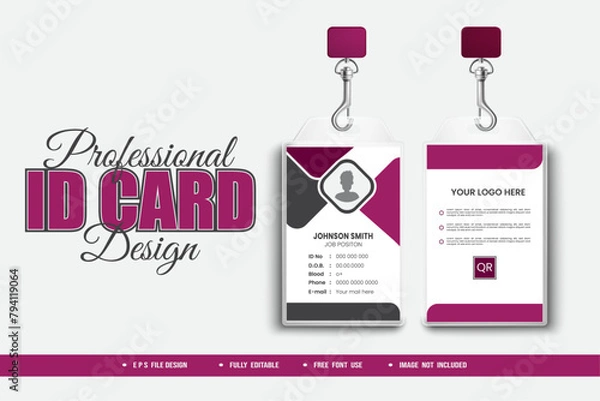 Fototapeta I will design id cards lanyards and identity cards