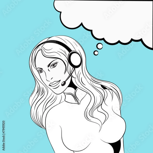 Obraz Switchboard Operator pop art girl