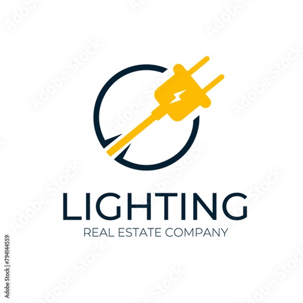 Obraz Lighting Logo Design template - plugin icon