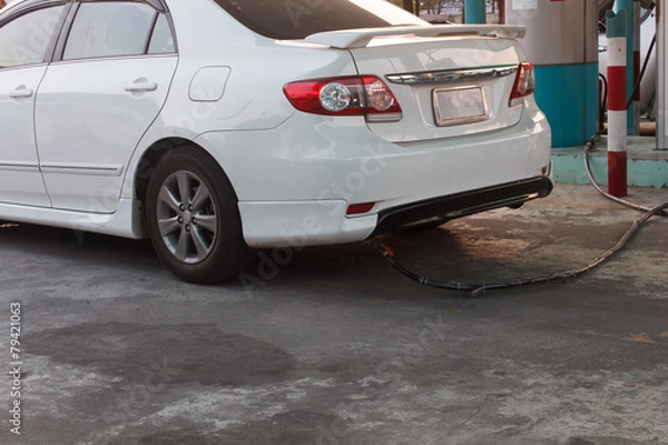 Obraz Car fill up Liquefied petroleum gas(LPG) at gas station