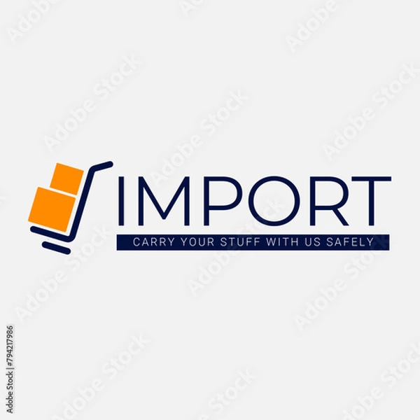 Obraz Import logo Design template - Cart icon