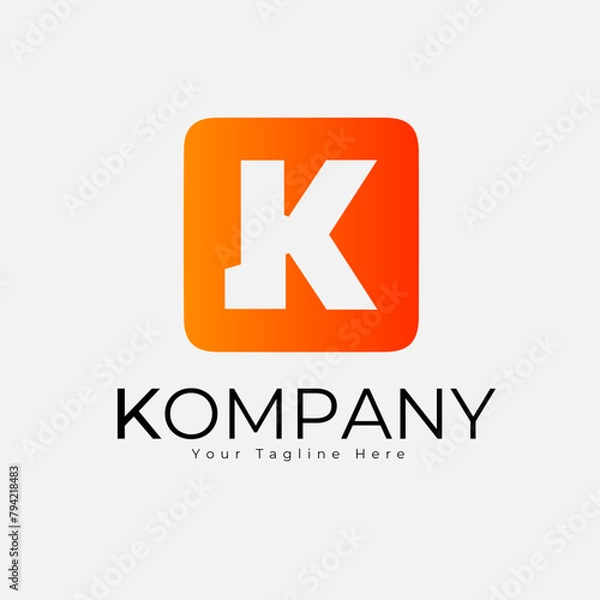 Obraz Kompany Logo design template - Letter K logo