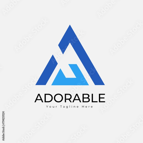 Obraz Adorable Logo design template - A letter logo icon 