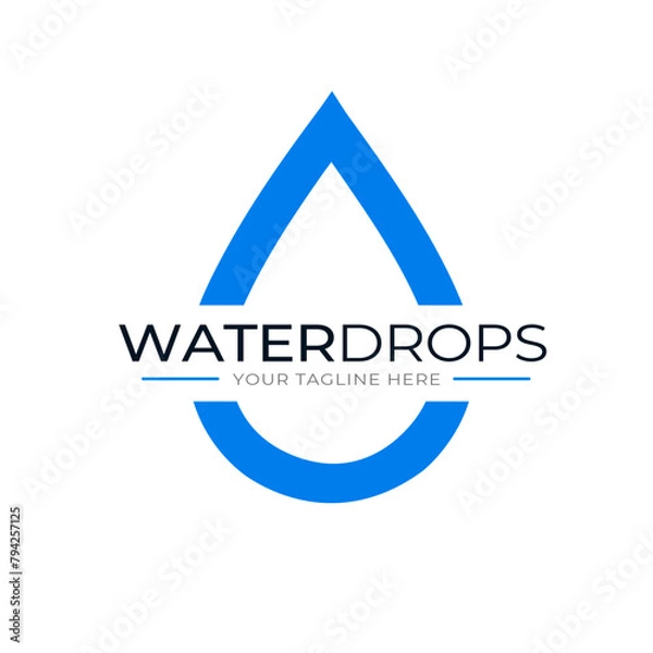 Obraz Water drop logo design template - water drop icon