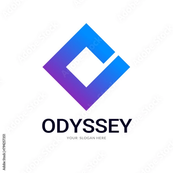 Obraz Odyssey Logo design template - Square shape logo icon