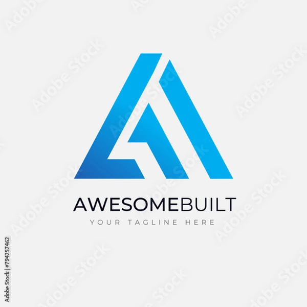 Obraz awesome built logo design template - A letter logo