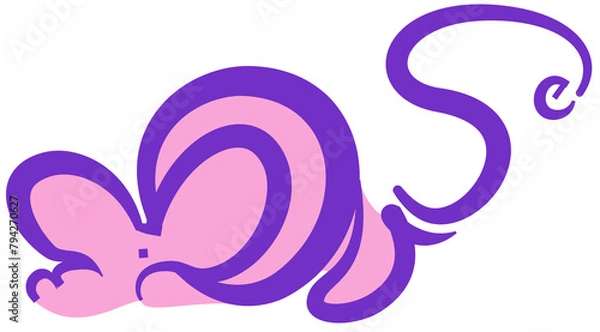 Fototapeta Pink mouse made from the word “mouse”