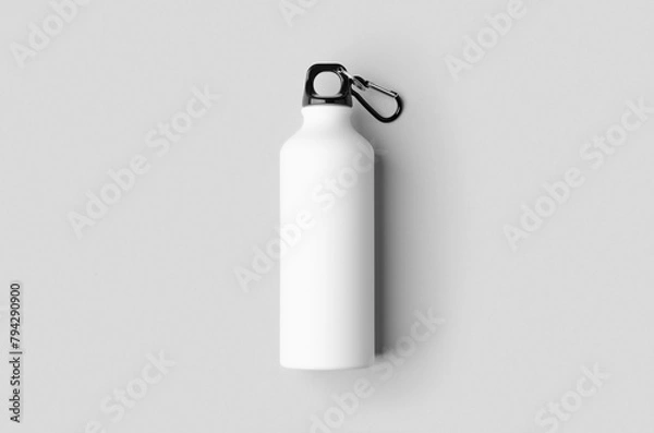 Fototapeta White reusable water bottle mockup.