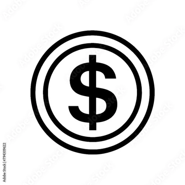 Fototapeta Currency Vector Icon Illustration on a transparent background, Currency Icon