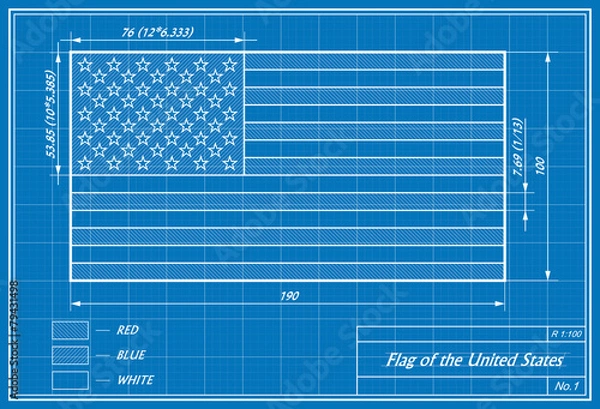 Obraz flag of the United States