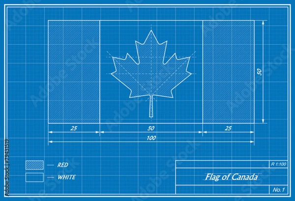 Obraz flag of the Canada