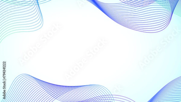 Fototapeta Dynamic Gradient Wave Presentation Background. Digital Waveform Presentation Background. Sleek Gradient Wave Presentation Template. Dynamic Waveforms: Abstract Digital Art.