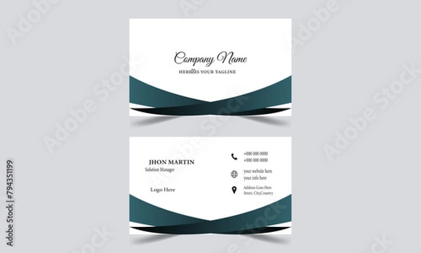 Fototapeta Creative and Clean Business Card Template, Set of modern business card