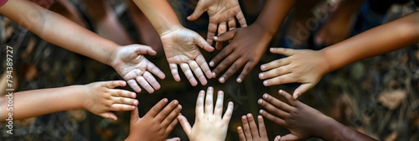 Obraz Many Cultural Hands Coming Together