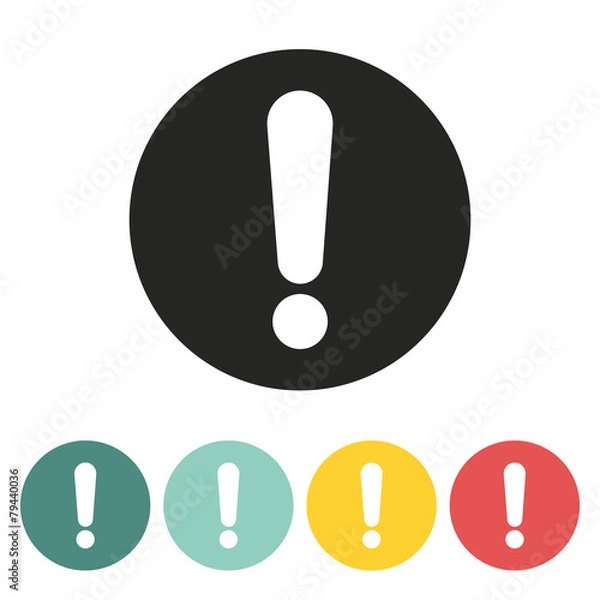 Obraz Exclamation mark icon.