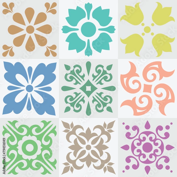 Obraz Set Tile Motif
