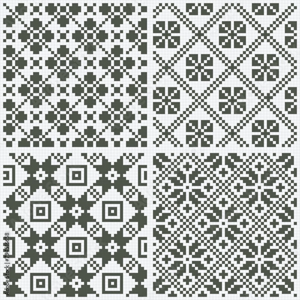 Obraz Embroidery Pattern Set