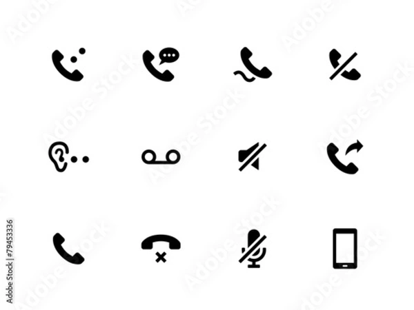 Obraz Handset icons on white background.