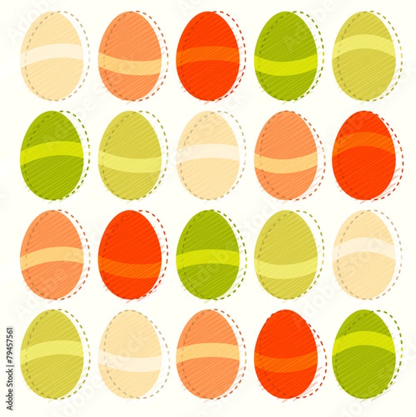 Fototapeta Easter eggs colorful decorative pattern illustration