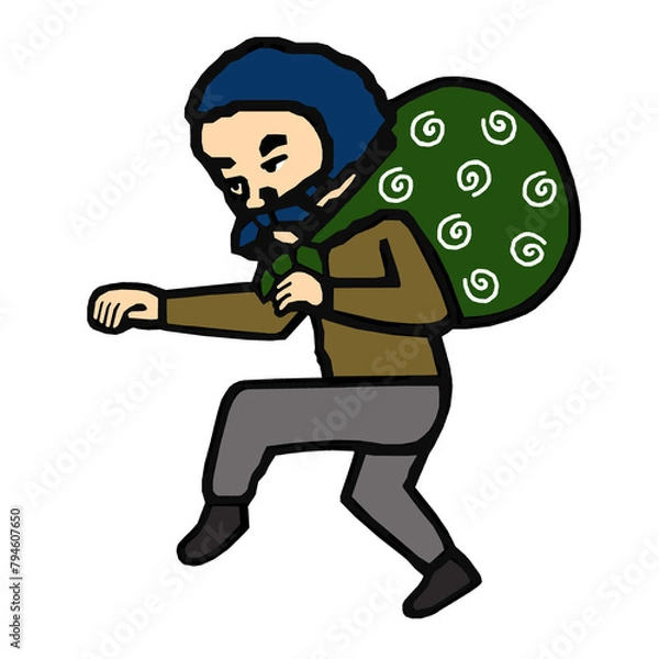 Obraz 泥棒　イラスト