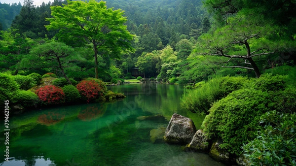 Fototapeta 夏の日本庭園