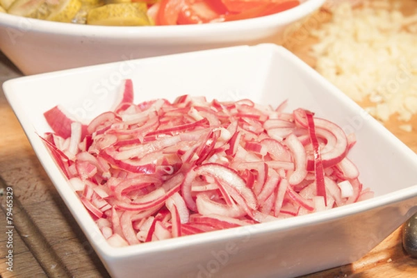 Obraz Marinated red onion