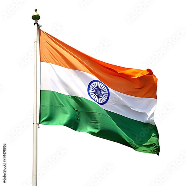 Obraz Indian flag transparent background