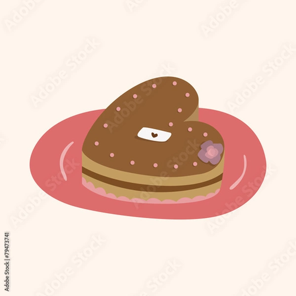 Fototapeta decorating cake theme elements vector,eps10