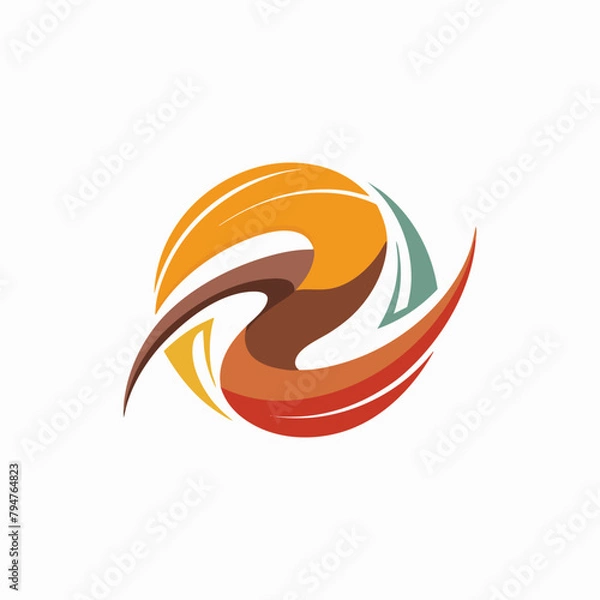 Obraz Logo corporate abstract harmony captures the essence of design combining shape and color