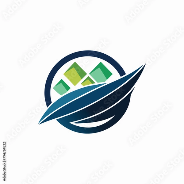 Obraz Logo corporate abstract harmony captures the essence of design combining shape and color