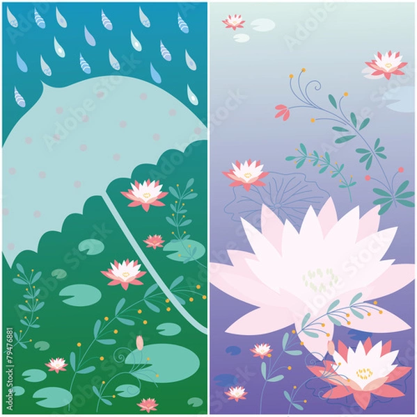 Obraz lotus flower greeting card