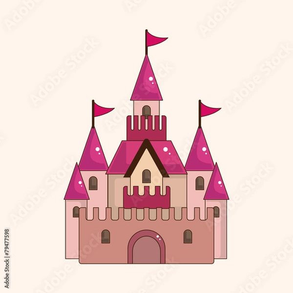 Obraz castle theme elements